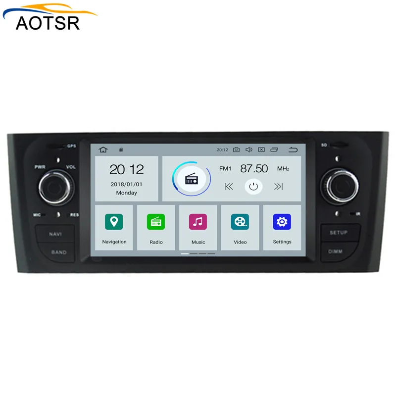IPS Android 9.0 car multimedia dvd-afspiller hovedenheden For gamle FIAT Punto 2005-2009 Linea 2007-2011 GPS-Navigation, radio auto 4