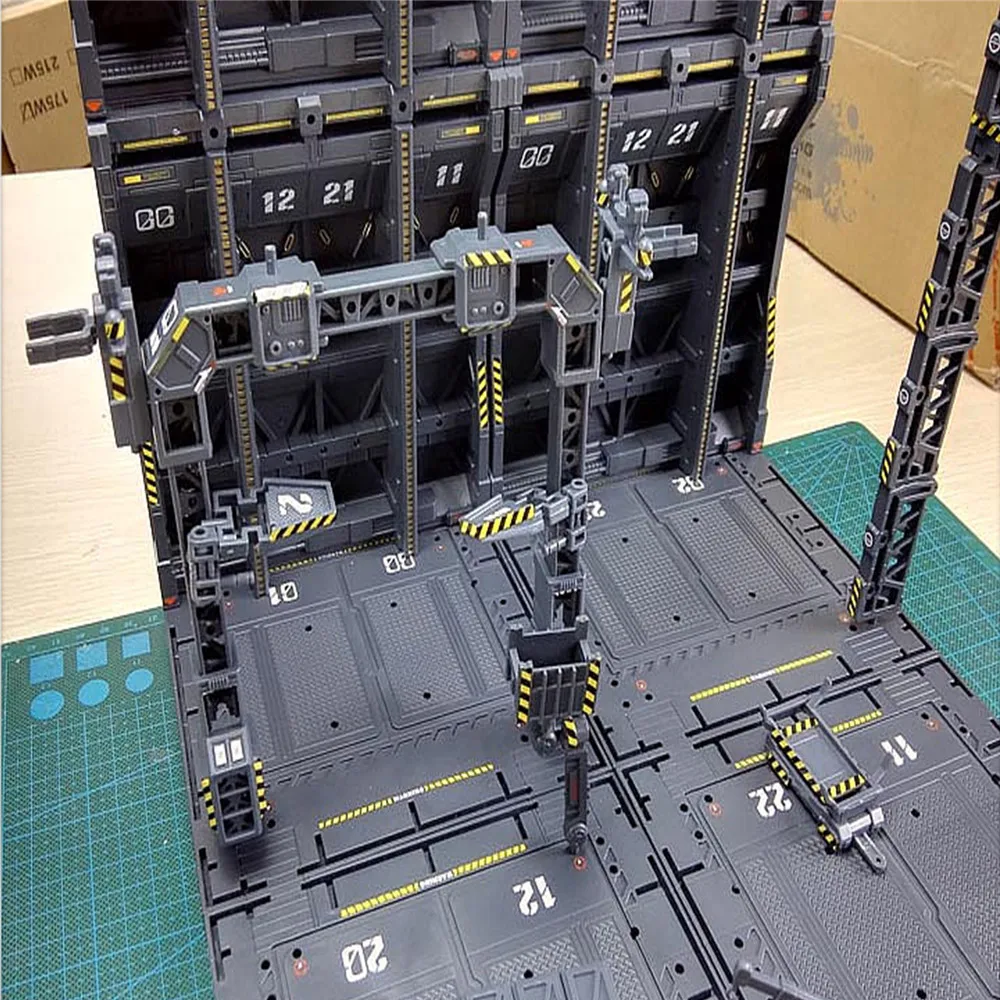 4stk/set DIY Mekanisk Kæde Handling Displayet Base Maskine Reden Handling Base med Decals til MG 1/100 Gundam Model Reservedele 4