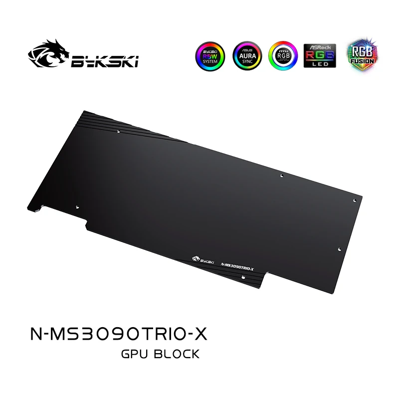 Bykski Vand Blok brug for MSI RTX 3080 GAMING X TRIO 10G OC / RTX3090 SUPERIM X 24G GPU Kort / Video Card RadiatorCopper Blok 4