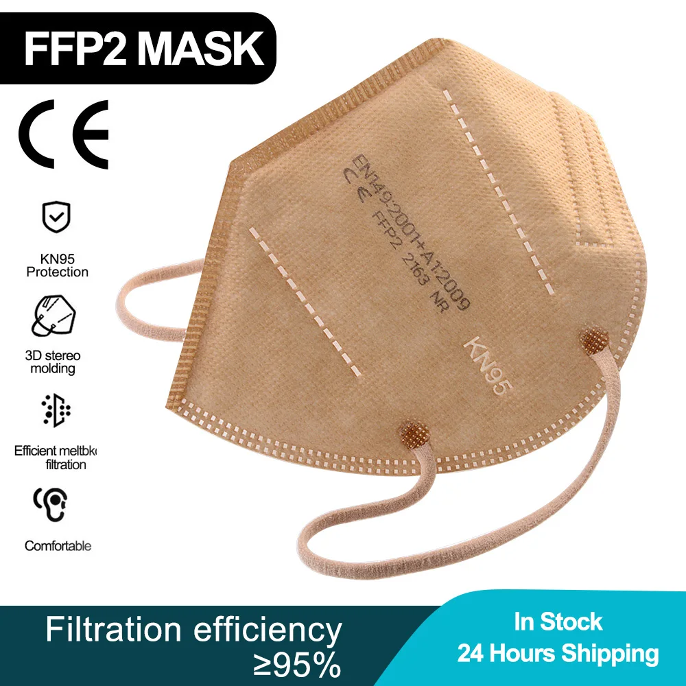 5-100pcs Mascarilla FFP2 KN95 Munden ansigtsmaske 5 Lag Anti-dråber Beskyttende KN95 ansigtsmasker Genanvendelige Filter ffp2mask CE 4