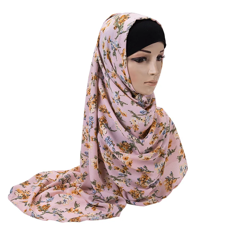 Kvinder Almindelig Boble Chiffon Tørklæde Hijab Slange Leopard Print Lange Tørklæder Og Sjaler Muslimske Hijab Islamiske Hovedbeklædning Wraps Tørklæder 4