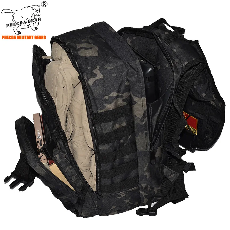 14 tommer taktiske laptop backpack angreb rygsæk amerikanske hær multicam-sort rygsæk på jagt rygsæk militær rygsæk 30l 4