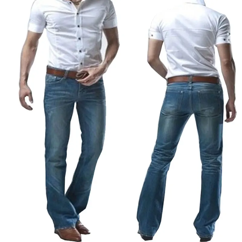 2020 Spring Ny Mænds Modis Mikro-horn Blå jeans koreanske version af tidevandet Slank Lille trompet Denim bukser Biker jeans Størrelse 38 4