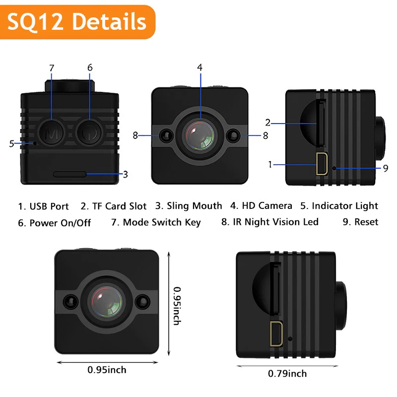 Original Mini DV Kamera SQ11 SQ12 Camaras WiFi SQ13 Espia Full HD-Night Vision Video Optager Handling Krop Cam Microcamera 4