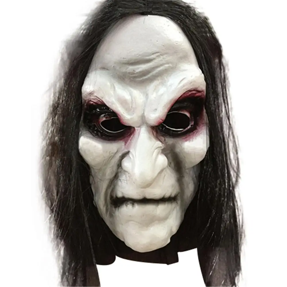 Halloween kostumer Maske, Sorte Lange hår Cosplay ghost maske Blooding Ghost Halloween Maske 4
