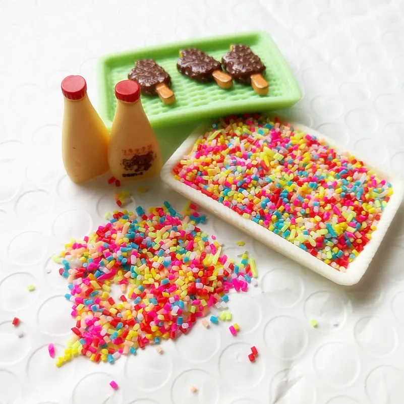 Tanduzi 30g 1-3mm Falske Farverige Chokolade Drysser Sukker, Slik Nål Simulation Is Kage Cookies Dekorative Polymer Ler 4