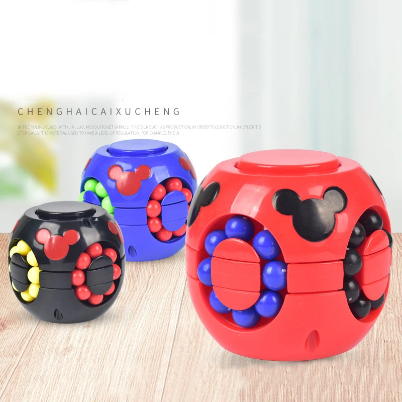 Antistress-Speed Cube Stickerless Magic Cube Stress Gåder Pille Spinner Farverige Pædagogisk Legetøj For Børn 4