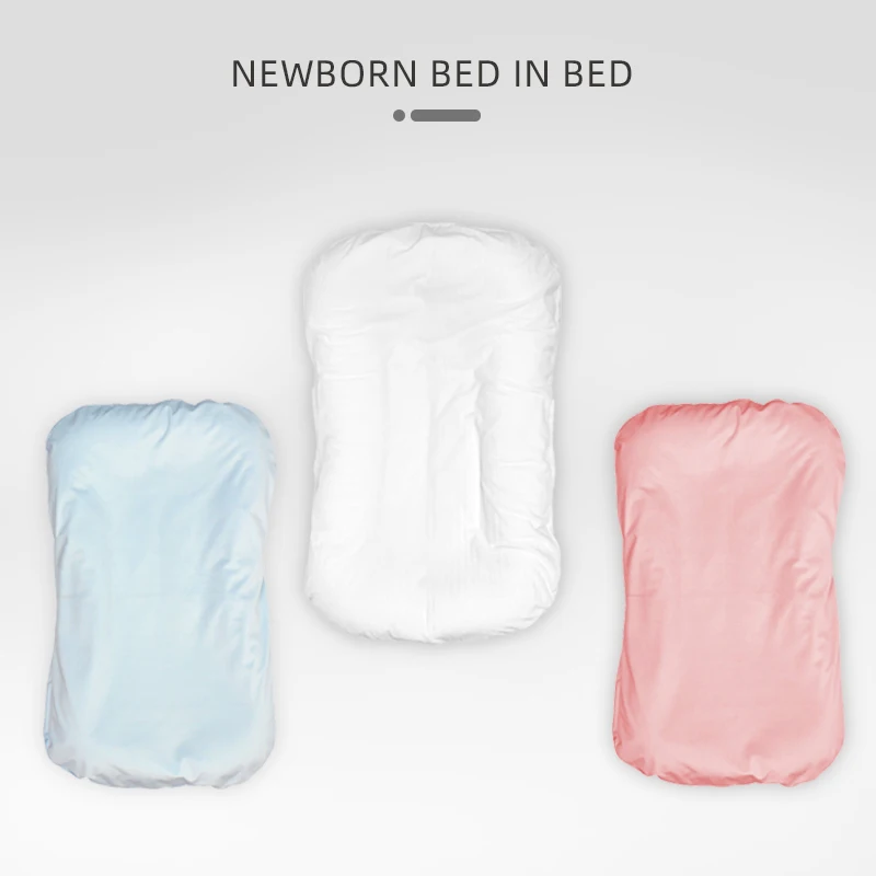 Nyfødte Baby Cotton Comfort Solid Farve Sleeper-Seng Til Piger Drenge Rejse Seng Krybbe Spædbarn Børnehave Babylift Bed Toddler Seng 4