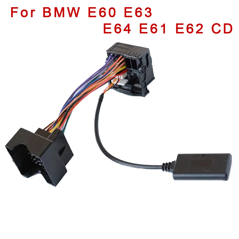 Bluetooth Audio AUX Kabel-Big Plug Adapter 12-pin Til BMW E60 E63, E64 E61 E62 CD 4