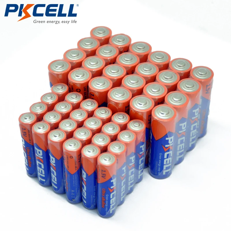 PKCELL 24Pcs AA LR6 +24Pcs LR03 AAA 1,5 V Alkaline-Batterier Enkelt Bruger Tør Batteriet Samlede 48pcs For Legetøj, Fjernbetjeninger, Lommelygter 4