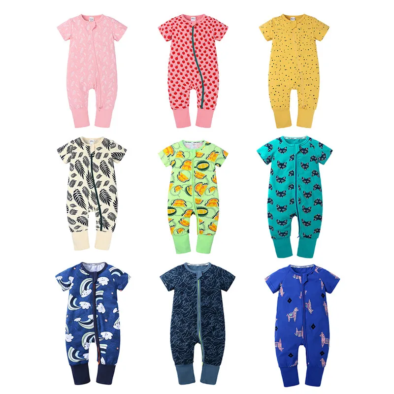 Baby Tøj 2020 Ny Nyfødte jumpsuits Baby Drenge Piger Rompers Tøj Korte Ærmer Spædbarn Buksedragt Pyjamas Baby Tøj 4