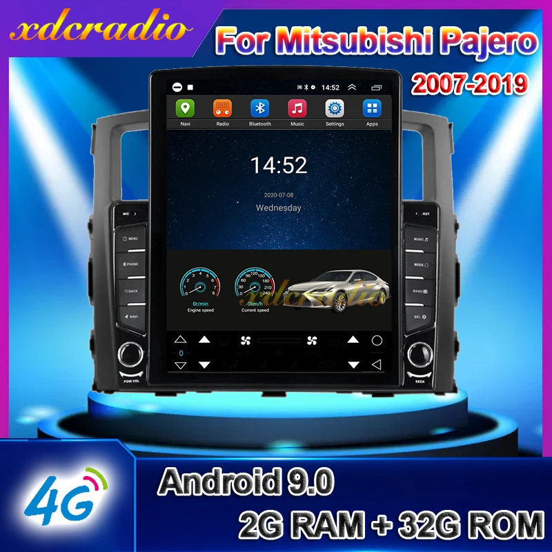 Xdcradio 10,4 Tommer Tesla Stil Lodret Skærm, Android 9.0 Til Mitsubishi Pajero V93 V97 Bil Radio Mms-Navi 2007-2019 4