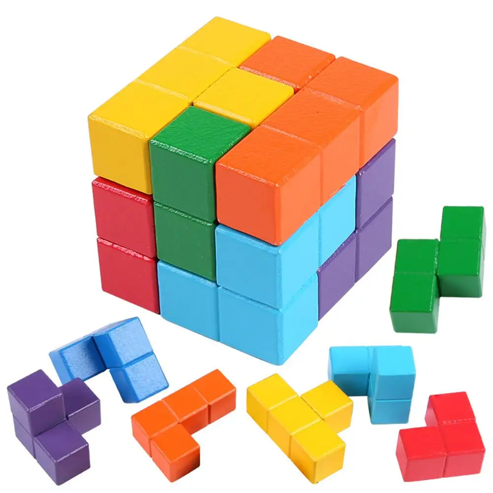 lunge knoglebrud syv For Kuulee træ-bygning smart cube tetris udviklingsmæssige legetøj kids  børn cube høj kvalitet barn interessant ~ butik / www.gourmetconnection.dk