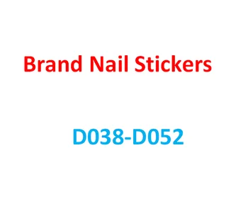 5sheets sort Logo mærke Nail Stickers Design Gummieret 3D Nail Art Stickers Klistermærker Makep Art Dekorationer D061 Sort 1
