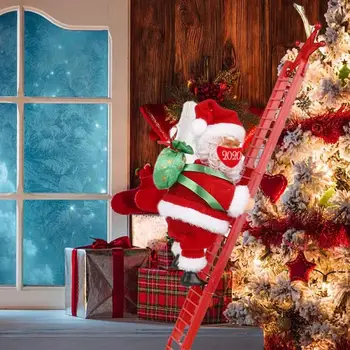 5Types Nye Elektriske Santa Claus Klatring Stigen Dukke Xmas Udsmykning Kid Julegave Dekorationer Til Hjemmet Glædelig Jul Jul 2