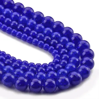 6 8 10mm Naturlige Mørke Blå Krakket Kvarts Krystal Glasperler til Smykker at Gøre DIY Armbånd Halskæde Tilbehør 15
