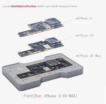 6 in1 Midterste Ramme Reballing Platform til iPhone X/XS/XSMAX /11/11Pro/11Pro Antal Bundkort Midterste Lag Plantning Tin Skabelon 3