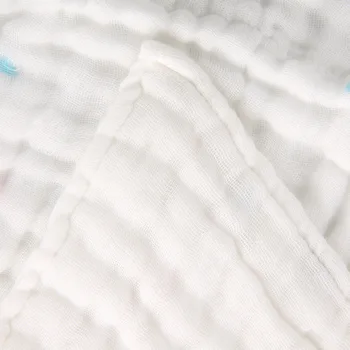 6 Lag Solid Farve Baby Håndklæde Musselin Bomuld Håndklæder Neonatale Barn Absorbere Tæppe Swaddle Wrap Bdding 105 * 105 CM 3