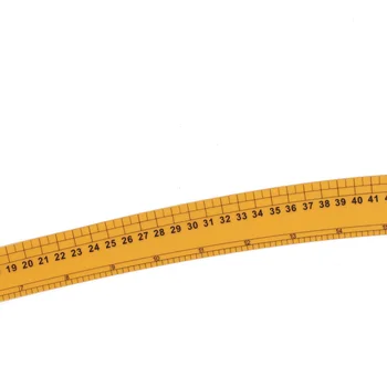 60 cm Holdbar Plast Variere Form Curve Ruler med Sandwich Linie for Kunsthåndværk Mønster Gør For Sy-Området 1,2 mm Tyk #6360B 0