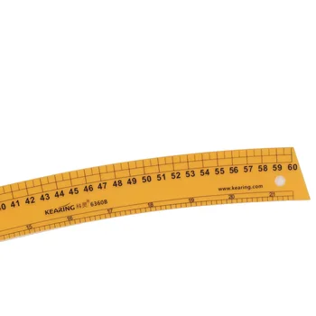 60 cm Holdbar Plast Variere Form Curve Ruler med Sandwich Linie for Kunsthåndværk Mønster Gør For Sy-Området 1,2 mm Tyk #6360B 2