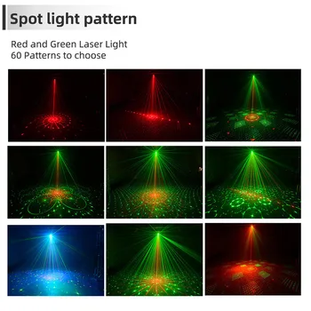 60 Mønstre Laser Lys Fase LED USB-Opladning Part RGB LED Disco Lys, DJ Bevæger Hovedet Laser Projektion Lampe scenebelysning 5