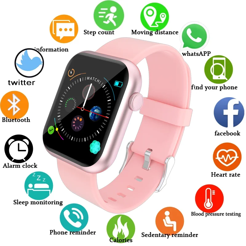 Smart Ur Til Kvinder Bluetooth Skridttæller Blodtryk Pulsmåler Sport Fitness Tracker Mænd Kalder Påmindelse SmartWatch 2020 5