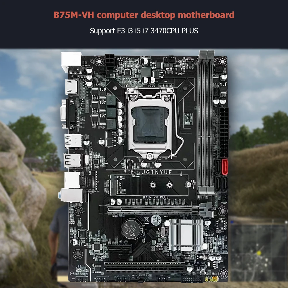 Høj kvalitet B75M-VH B75 LGA1155 2xDDR3 Processor Hukommelse Bundkort PCI-E M. 2 NVME Micro-ATX Desktop Bundkort 5