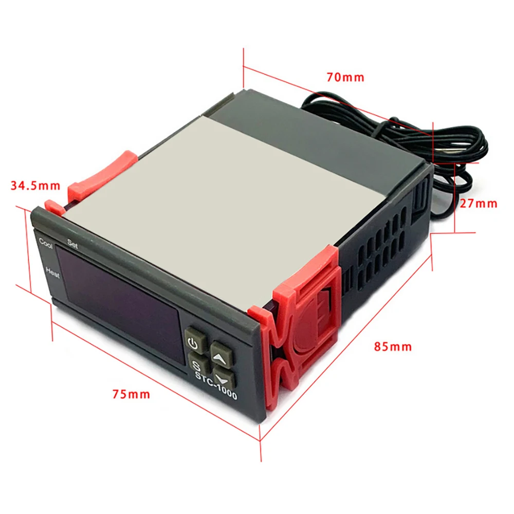 Digital temperaturregulator 220V og 12V 24V 2 Relæ Termostat Controller til Inkubator Opvarmning Køling Termoregulator 5