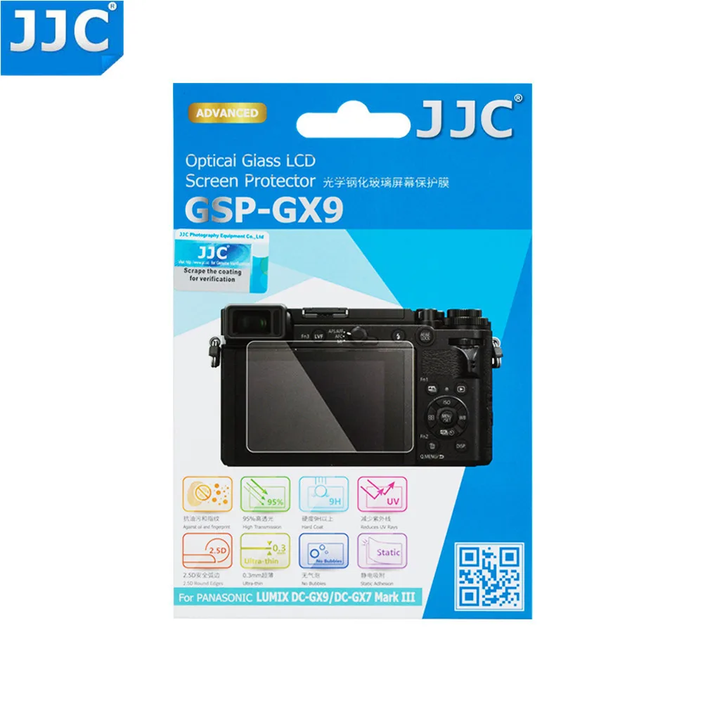 JJC LUMIX DC-GX9/DC-GX7 Mark III 0,3 mm Optisk Glas Kamera Ultra-tynde LCD-Skærm Protektor til PANASONIC 5