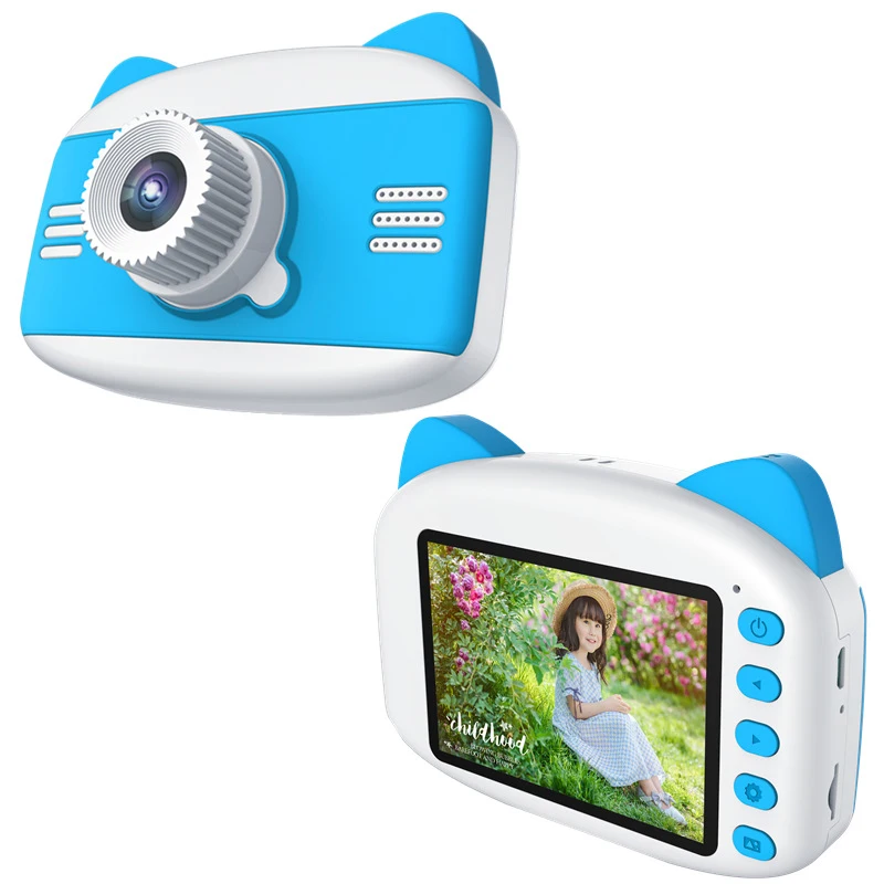 3,5 tommer Kids Kamera HD 1080P Tegnefilm Børn, Digital Foto Kamera Legetøj Med MP3-Puslespil Spil Toy Kamera Fødselsdag Gave til Børn 5