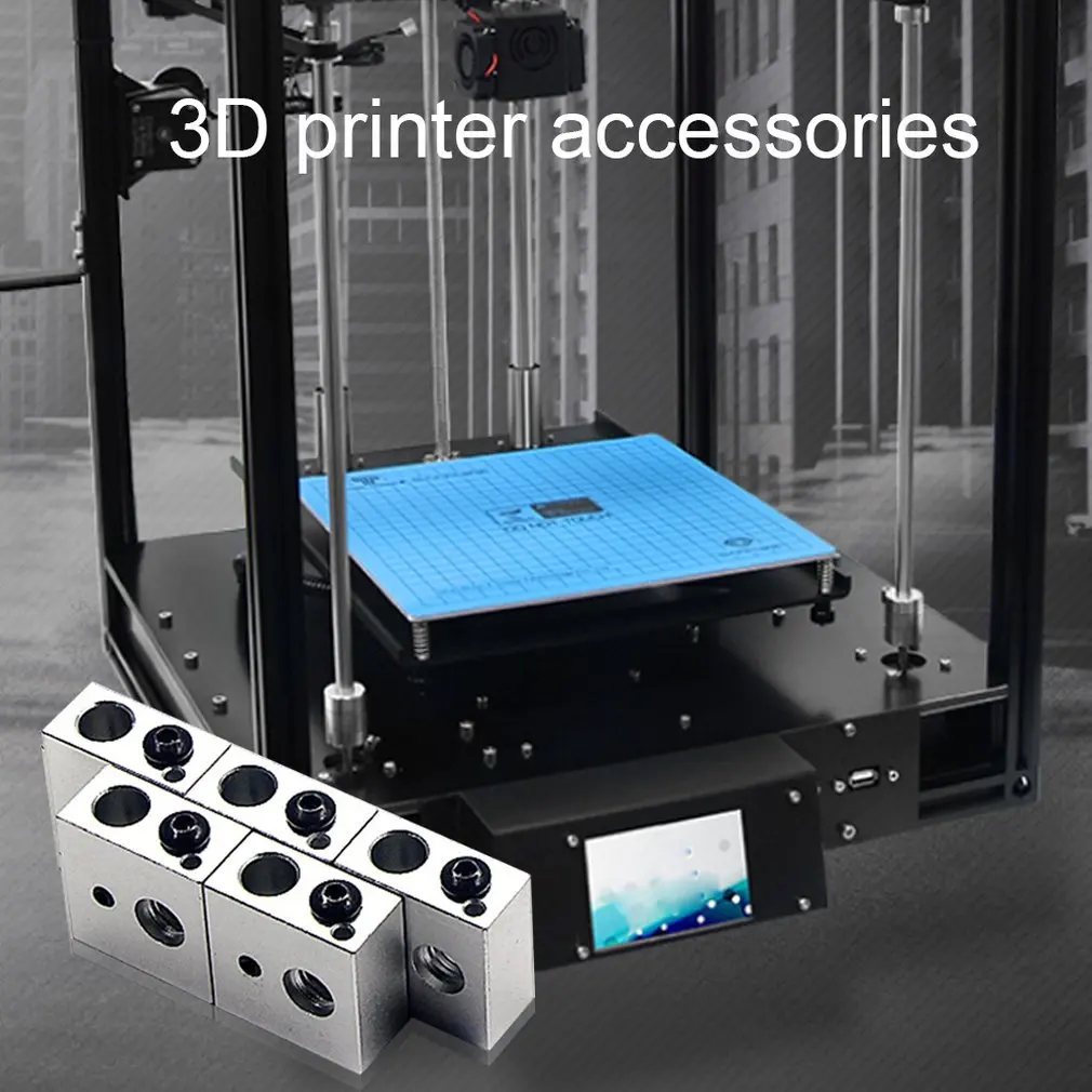 15pc/set 1.75 mm Hals Rør+0,4 mm Ekstruder Dyse printhoveder+Varmelegeme Blokke Hotend For MK8 Makerbot ANET A8 3D-Printer 5