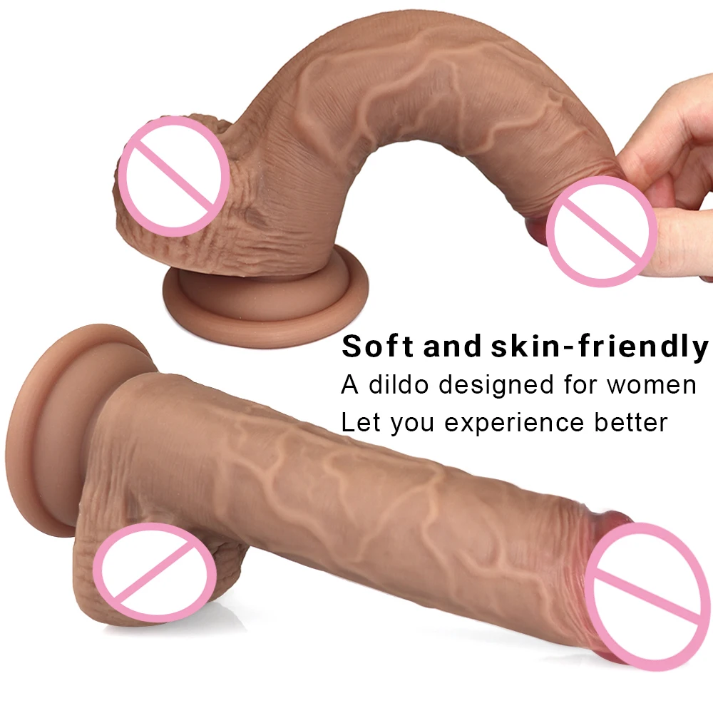Ægte Hud Blød Silikone Dildo sugekop Realistisk Penis Stor Pik Sex Legetøj til Kvinde Produkter Strapon Dildoer for Kvinder Smøremiddel 5