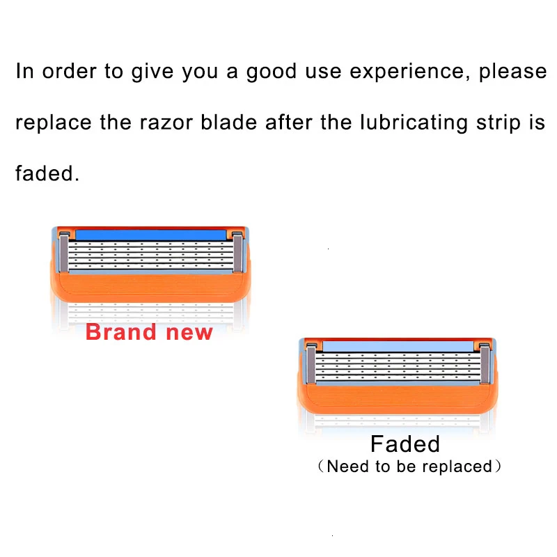 Intimbarbering Barberblade-Kassetter For Mænd 4stk/pack Kompatibel Med Gillettee Fusionn 5 Lag Rustfrit Stål Udskiftning af Knive 5
