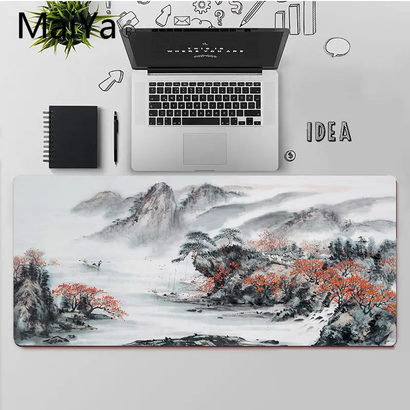 Maiya Top Kvalitet Kinesisk stil art DIY Design Mønster Spil musemåtte Gratis Fragt Stor musemåtte Tastaturer Mat 5