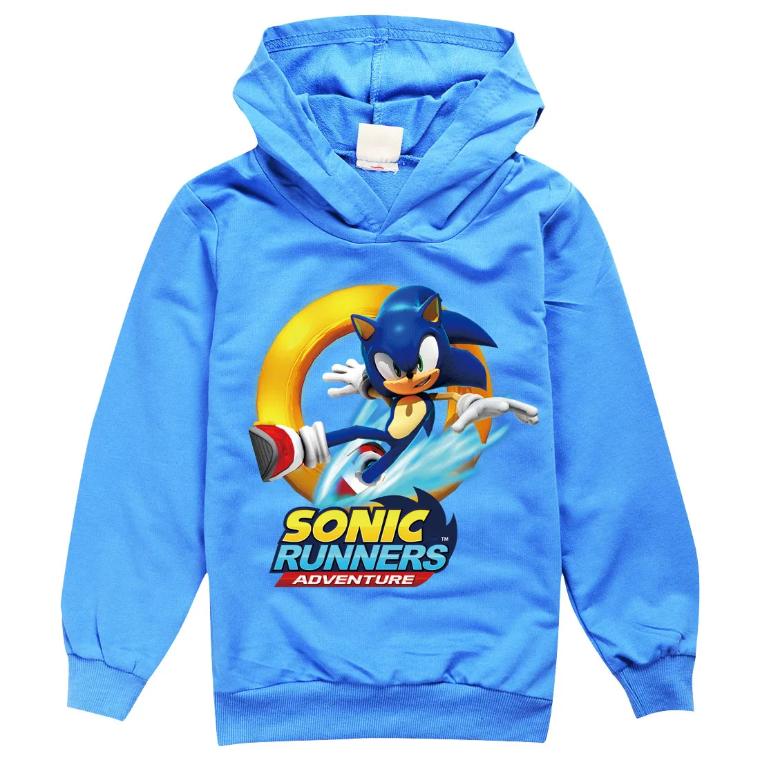 Super Sonic Animationsfilm Hættetrøjer Børn tøj med Lange Ærmer Pullover Tegnefilm Træningsdragt, Sweatshirt Hætte Afslappet familie Top t-shirts 5