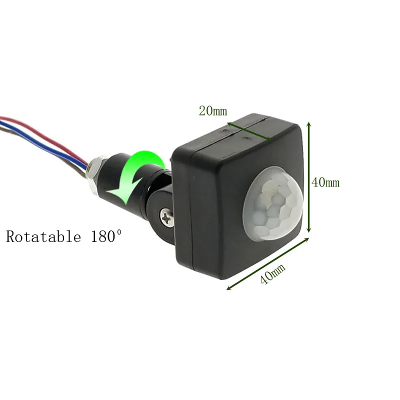 Infrarød-PIR bevægelsesføler Switch Sensor Belysning Detektor Fortovet Udendørs Væg Skifte Hjem Belysning LED Lampe 5