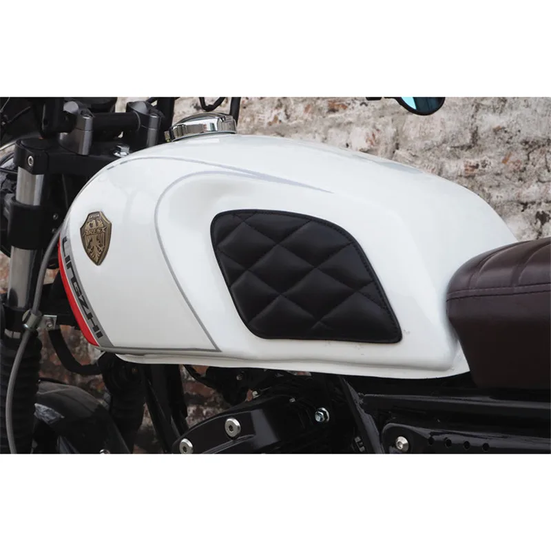 Bil styling retro moto gas tank gummi klistermærker klassiske vintage motorcykel mærkat cafe racer motorcykel tank pad protector 5