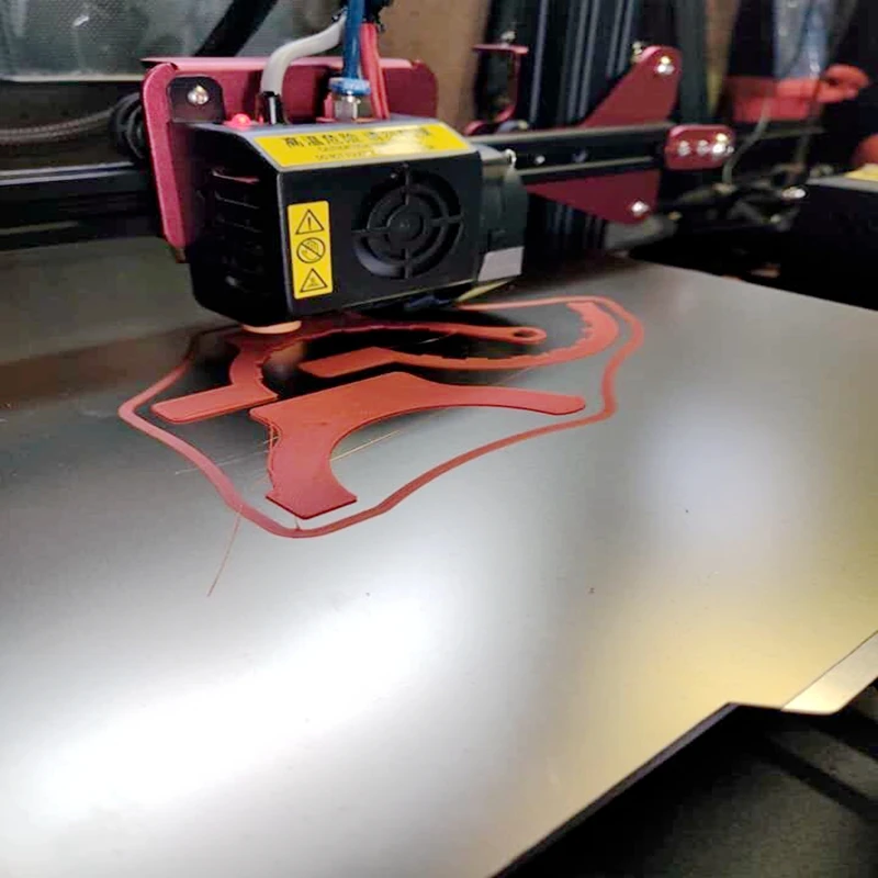 ENERGISK Foråret Stål PEI Print Bed Flex Bygge Plade 350 × 350mm +Base For Voron 2.1 3D-Printer Varm Seng Fantastisk til PLA Udskrivning 5