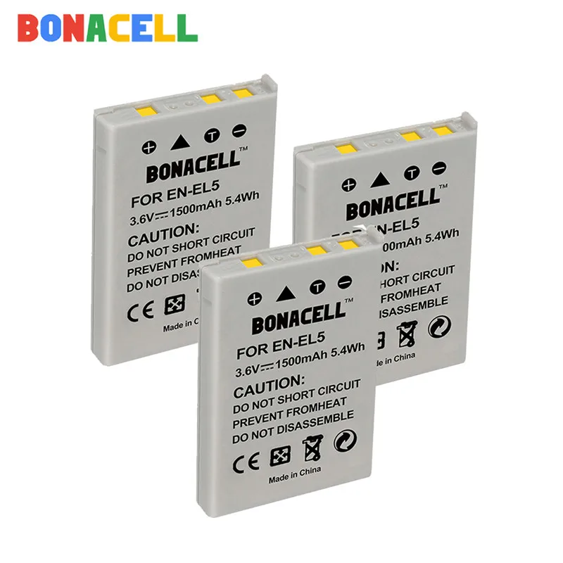 Bonacell 1500mAh EN-EL5 DA EL5 Digital Kamera Batteri til Nikon Coolpix P4 P80 P90 P100 P500 P510 P520 P530 P5000 P5100 5200 5