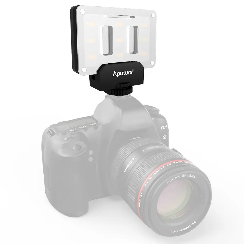 Aputure Amaran AL-M9 CRI95+ Mini LED Video Light På-Kamera Fyld Lys med Mini Stativ Lys Stå og Pergear af rensesæt 5