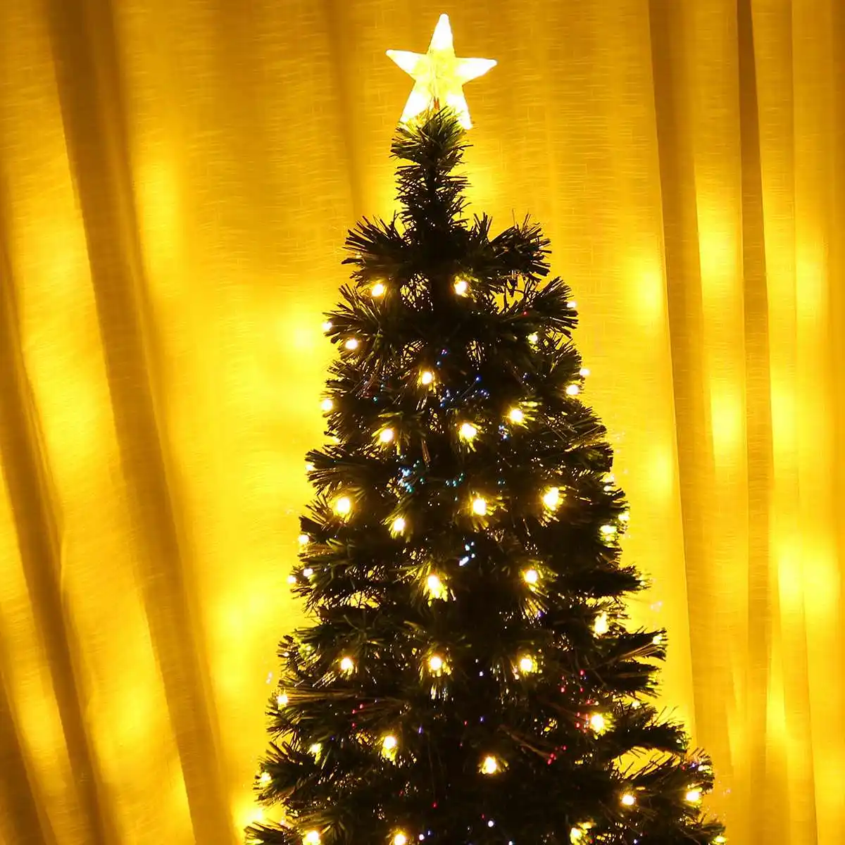 1,8 M, 2.1 M 240Leds 10modes Lys juletræ Fe Sød Dekoration Jul Træer med Stå Fest Dekoration 5