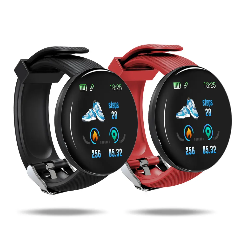 D18 Smart Ur Bluetooth Smart Vandtæt Armbånd Puls, Blodtryk Sport Tracker Skridttæller SmartWatch Mænd 5