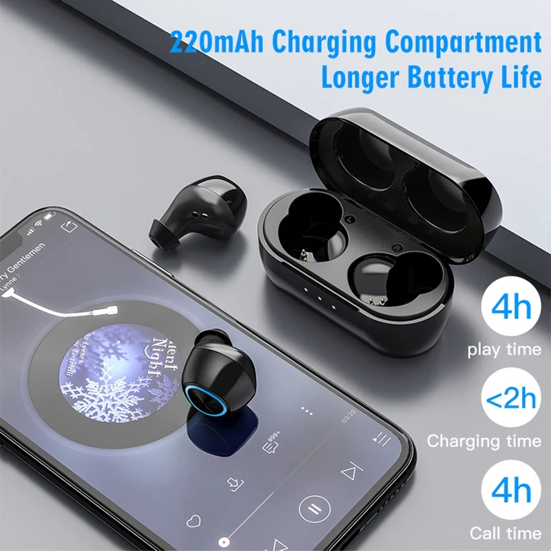 REMAX TWS-16 3D Stereo Øretelefoner Trådløse Bluetooth-5.0 Mini Headset I Øret Sport Hovedtelefoner med Opladning Box, til Android / IOS 5