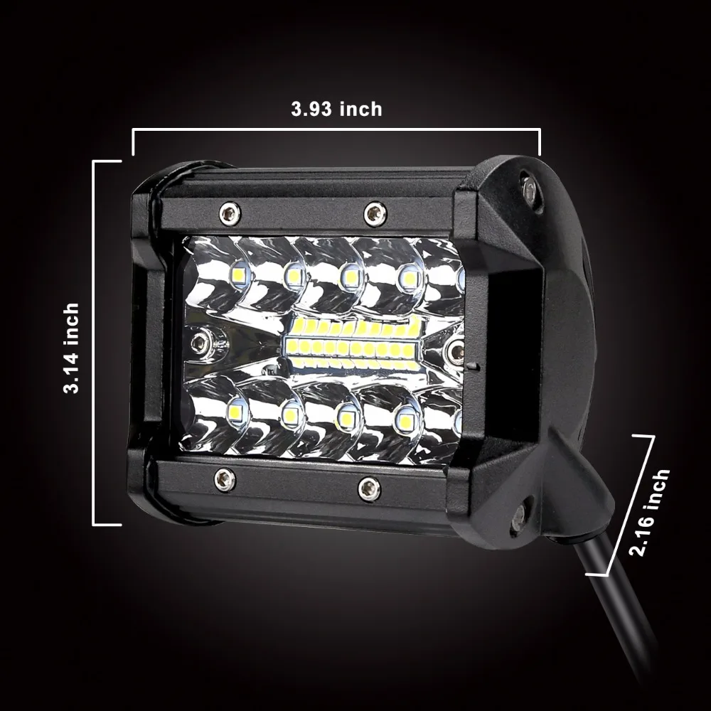 4 tommer LED-arbejdslampe bar combo stråle af at Køre i bil lys til Off Road Toyota 4WD 4x4 UAZ SUV motorcykel rampe 12V 24V auto tågelys 5