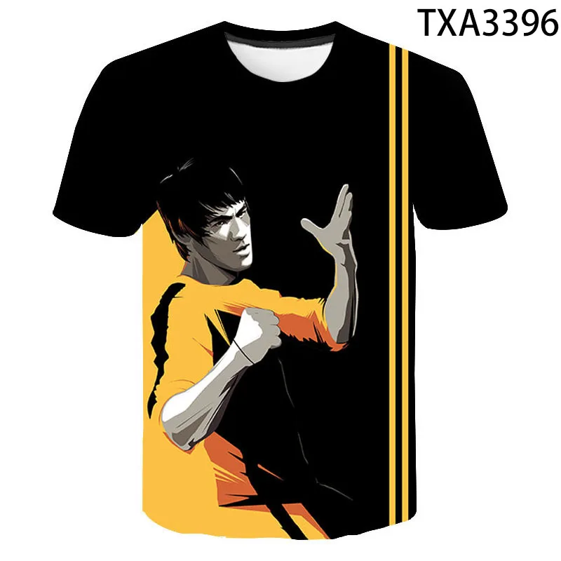Nye Sommer Bruce Lee 3D-T-Shirts, Casual Streetwear Dreng Pige Børn, Mode, Mænd, Kvinder, Børn, der Trykte T-shirt med Cool Toppe Tee 5
