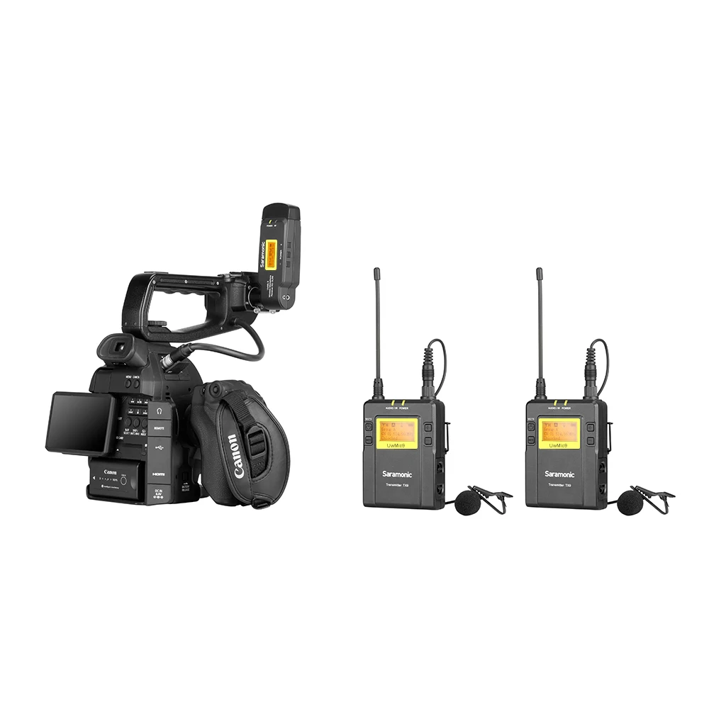 Saramonic UwMic9 TX9+RX-XLR9 Trådløs Lavalier Mikrofon med Transmitter & XLR-Batteri Greb XLR-Modtager til Kamera, Videokamera 5