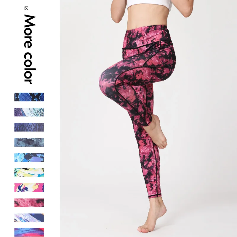 2020 Kører Fitness Yoga Bukser Kvinder Træning Print Leggings Uddannelse Elastisk Lange Tights Bukser til Dans Mave Kontrol 5