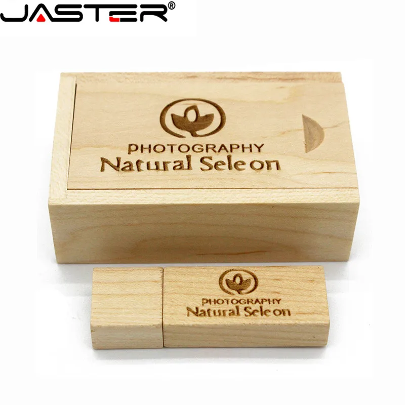 JASTER (over 1 STK gratis LOGO) Fotografering træ-usb - + box usb-flashdrev memory stick pendrive, 16GB, 32GB, 64GB bryllup gaver 5