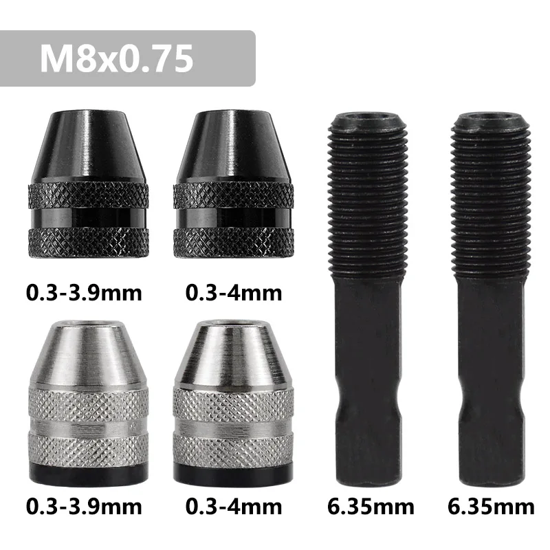 CMCP M8x0.75 Multi Nøglefri Borepatron For Dremel Bor Nøglefri Borepatron Diameter 17mm universalskruestik Bor 5