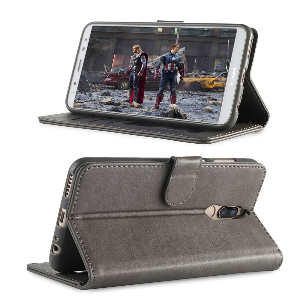 Luksus Læder Tegnebog Case For Huawei Mate 10 Lite Mate10 Flip Phone Cover til Huawei Mate10 Pro etui Med kortholder 5